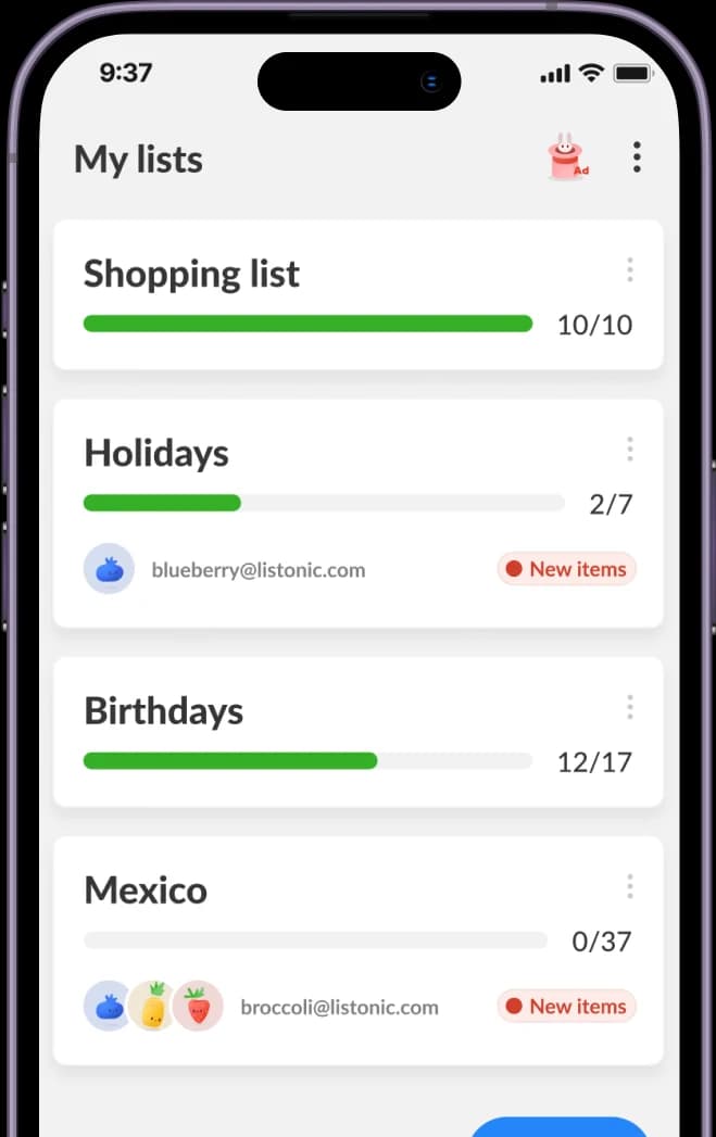 Make & edit lists feature preview