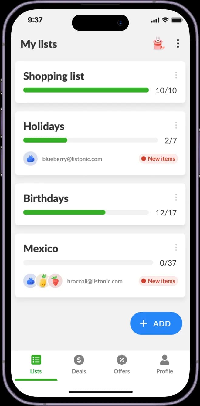 Make & edit lists feature preview