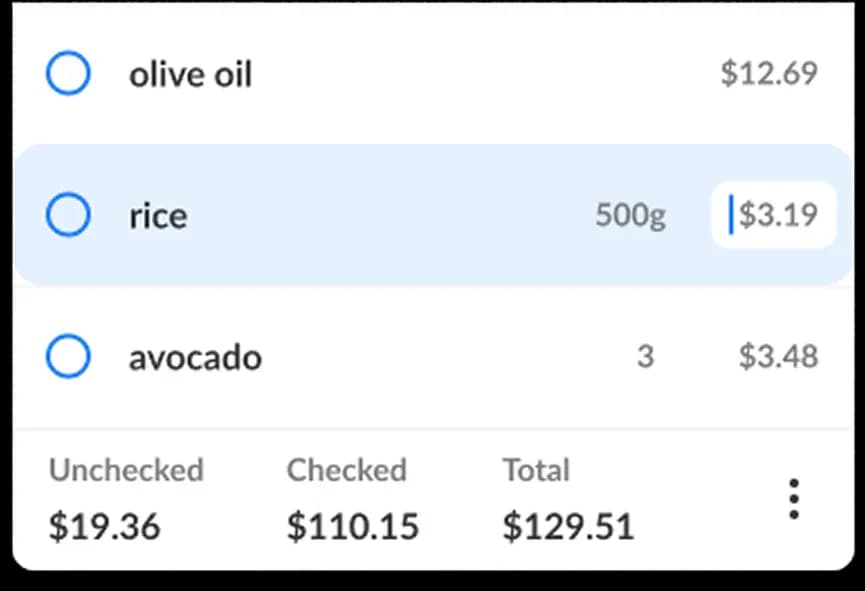 Total cost calculation